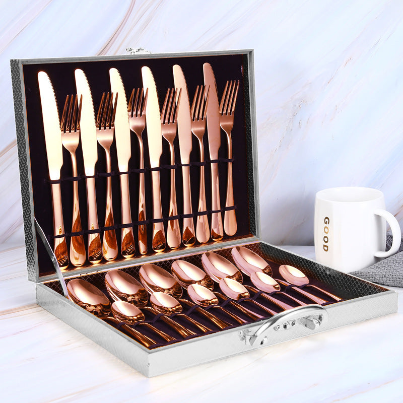 24-piece set of colorful western steak knife