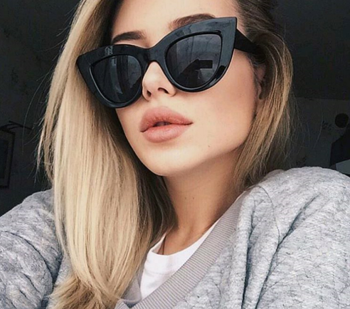 2021 European and American retro cat eye sunglasses trend wild style sunglasses