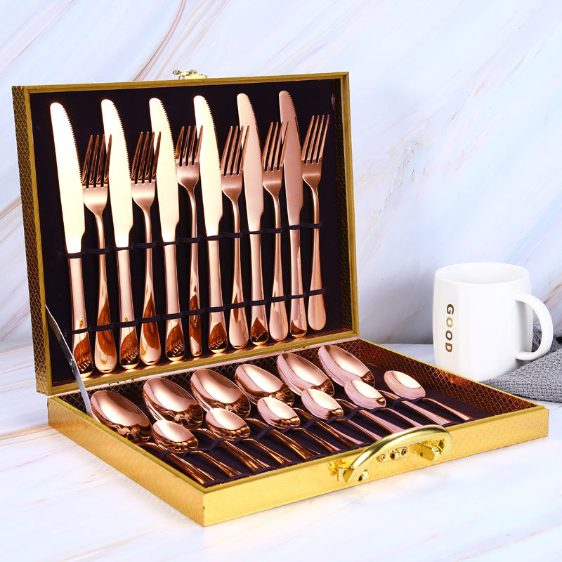 24-piece set of colorful western steak knife